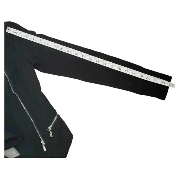 Alt. B Black Knit Moto Biker Motorcycle Jacket Size Small Grunge - Picture 12 of 14